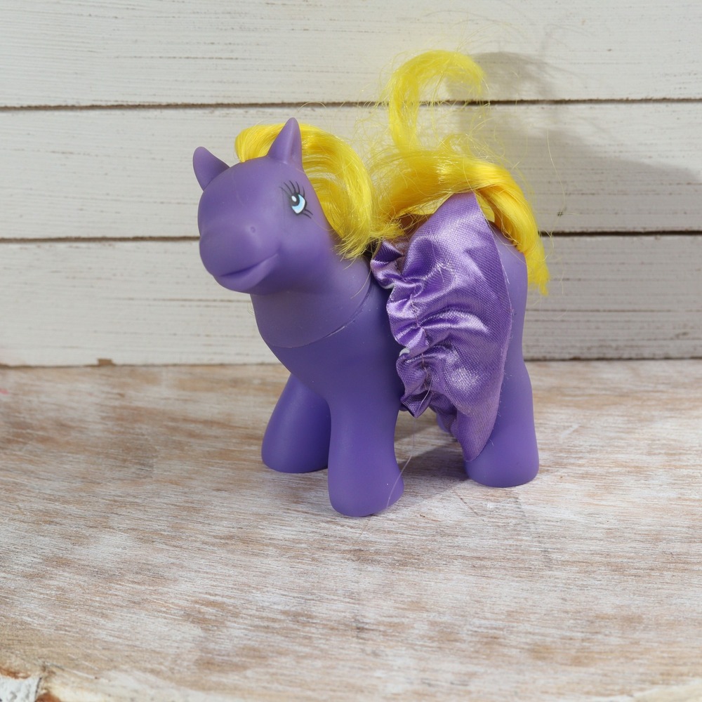 My Little Pony G3 Purple Sunburst Pony with Purple Satin Skirt Vintage Hasbro